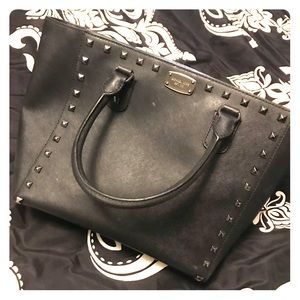 Michael Kors black studded purse